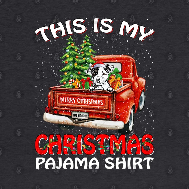 This Is My Christmas Pajama Shirt Pit Bull Truck Tree by intelus